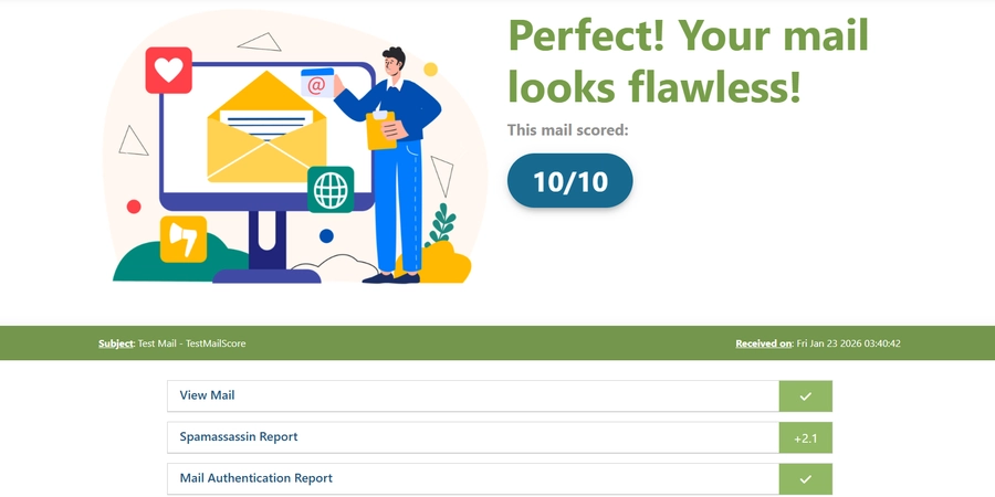 Step 3: Review detailed report with scores and recommendations